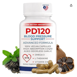 Blood Pressure Support Supplements, Black Garlic Extract with COQ10 - Blood Pressure Supplements, - 60 Capsules