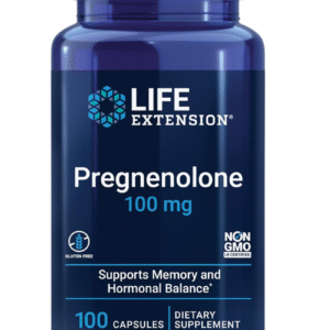 Life Extension Pregnenolone - Hormone Balance Supplement for Healthy Hormone Levels, 100 mg - Hormone Balance, Memory, Focus, Cognitive Health - Gluten-Free, Non-GMO, 100 Capsules